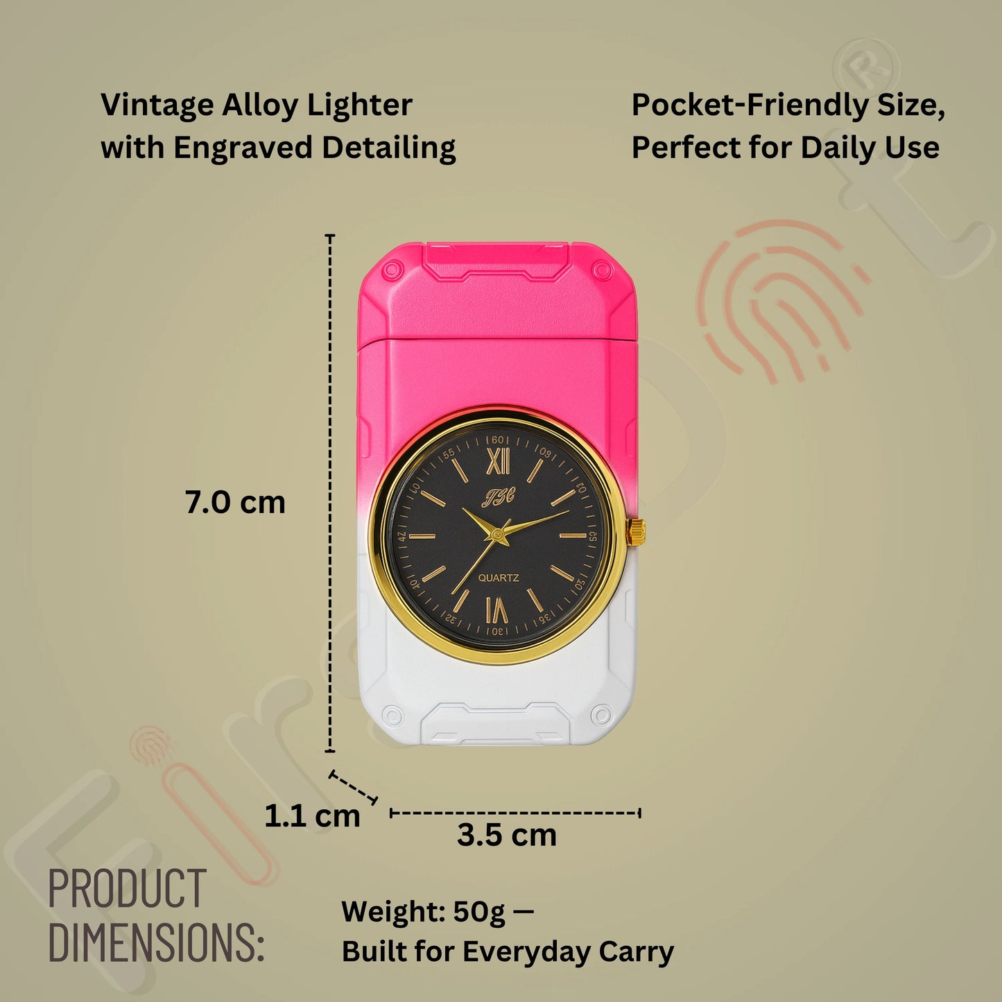 Fusion Luxury Watch Lighter for Women - Pink