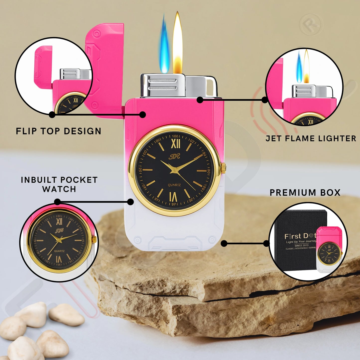 Fusion Luxury Watch Lighter for Women - Pink