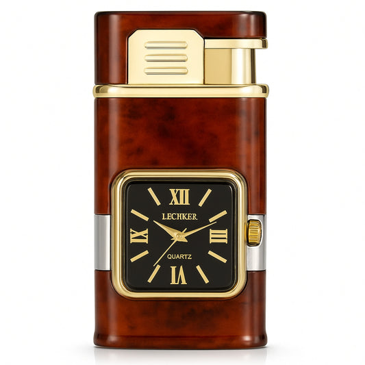 Premium ChronoLite Clock Lighter – Lighter for Men Brown