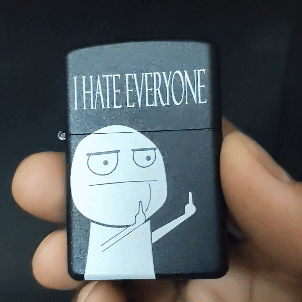 I Hate Everyone Windproof Cigarette Lighter