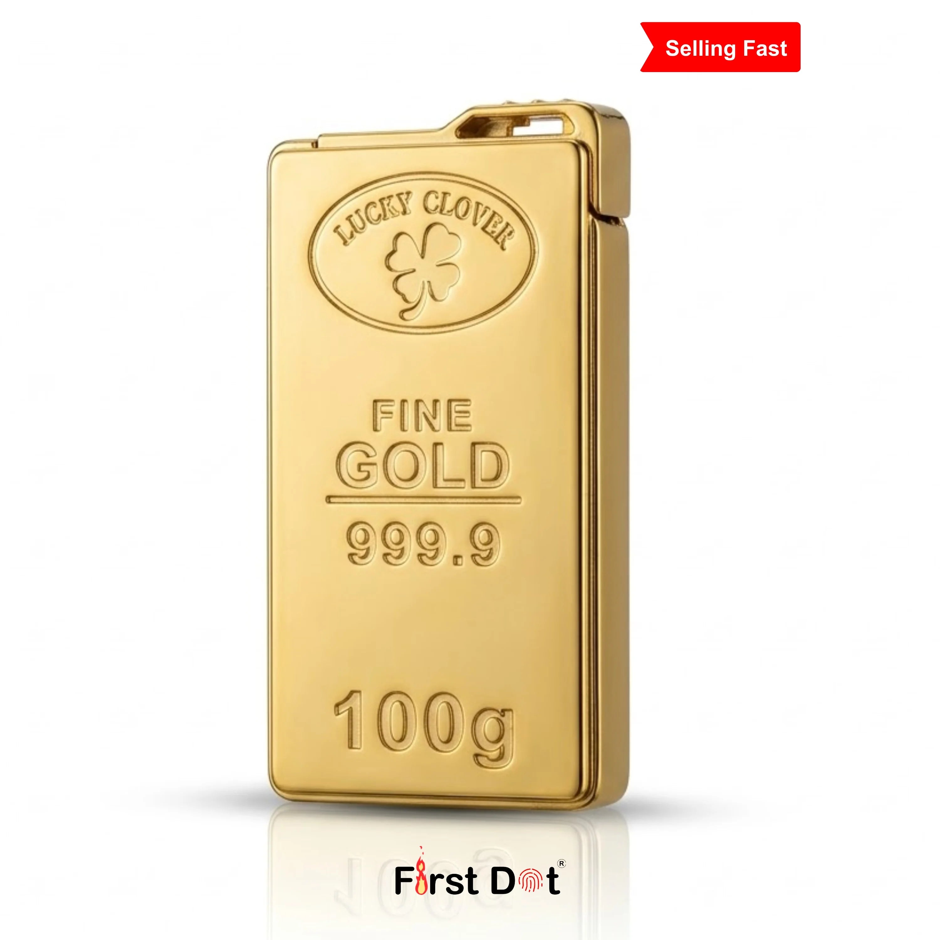 100g Gold Bar Design Jet Flame Cigarette Lighter