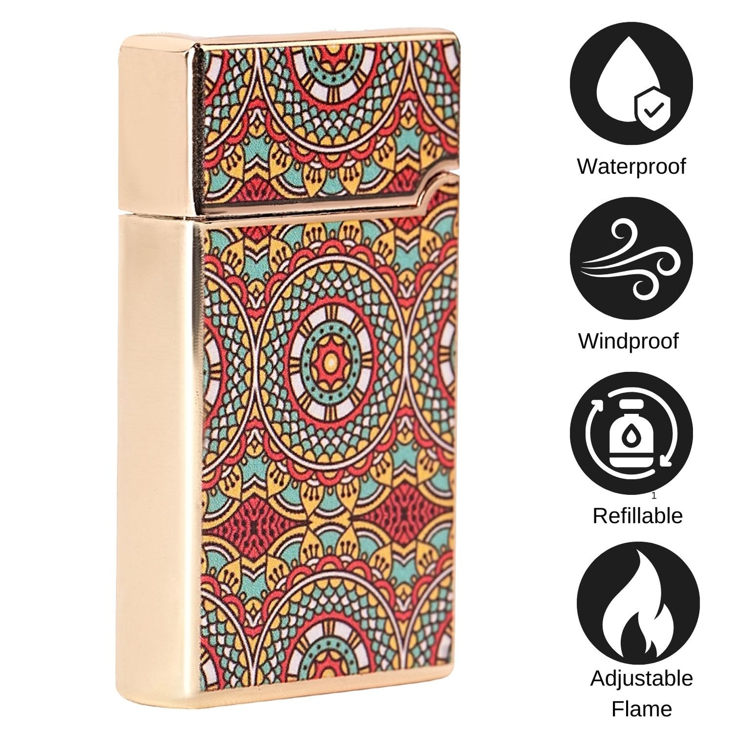 Mandala Art Premium Refillable Cigarette Lighter – Perfect for Gifting | First Dot
