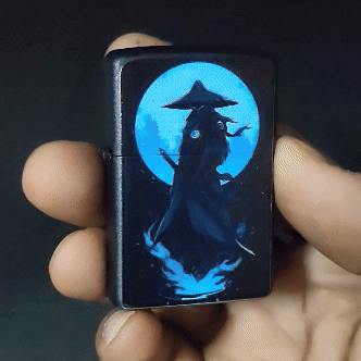 Blue Eye Samurai Premium Refillable Cigarette Lighter first dot 