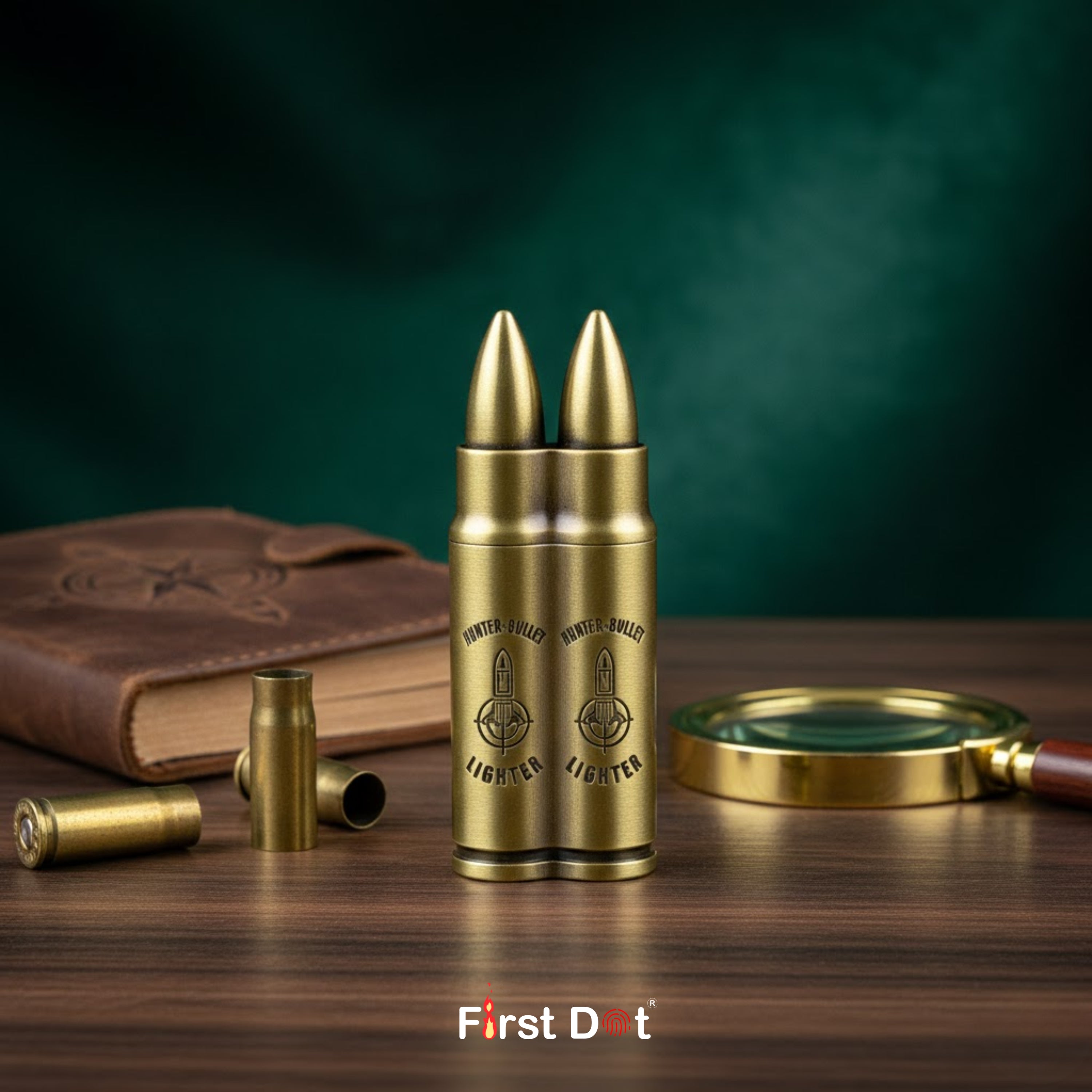 2 BULLET Jet Flame Cigarette Lighter