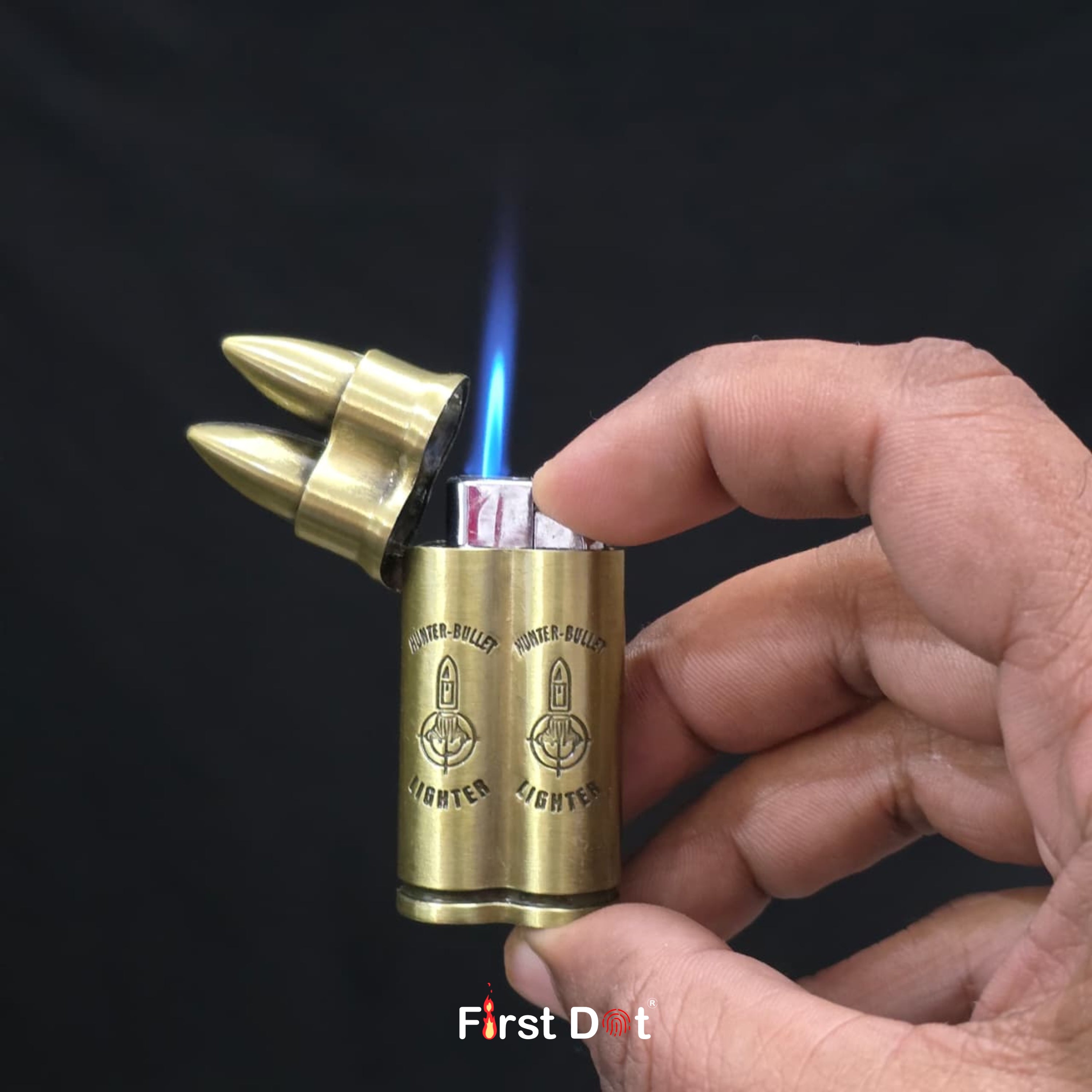 2 BULLET Jet Flame Cigarette Lighter
