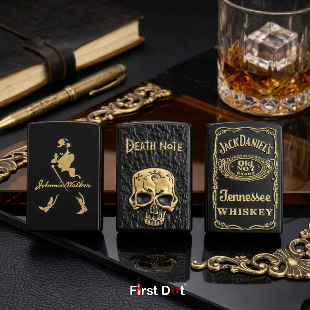 Gothic Skull Jet Flame Lighter – Embossed Design