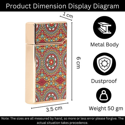 Mandala Art Premium Refillable Cigarette Lighter – Perfect for Gifting | First Dot