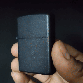 black cigarette lighter Matte Black Premium Refillable Cigarette Lighter – Perfect for Gifting –  First Dot