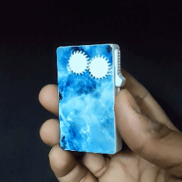 Sky Abstract Marble Glass Premium Refillable Cigarette Lighter – Perfect for Gifting | First Dot