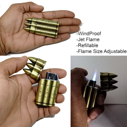 3 BULLET Jet Flame Cigarette Lighter