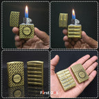 (Pack of 2) Classic Metal Gas Lighter Combo