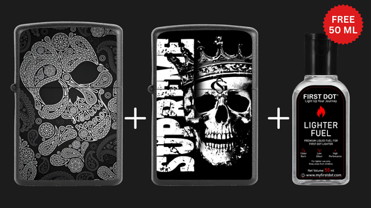 Street Graphic Cigarette Lighters Combo | Premium Box + Free 50ml Fuel