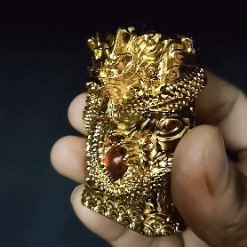 Soft Flame Dragon Lighter | Grinding Wheel, Refillable | First Dot