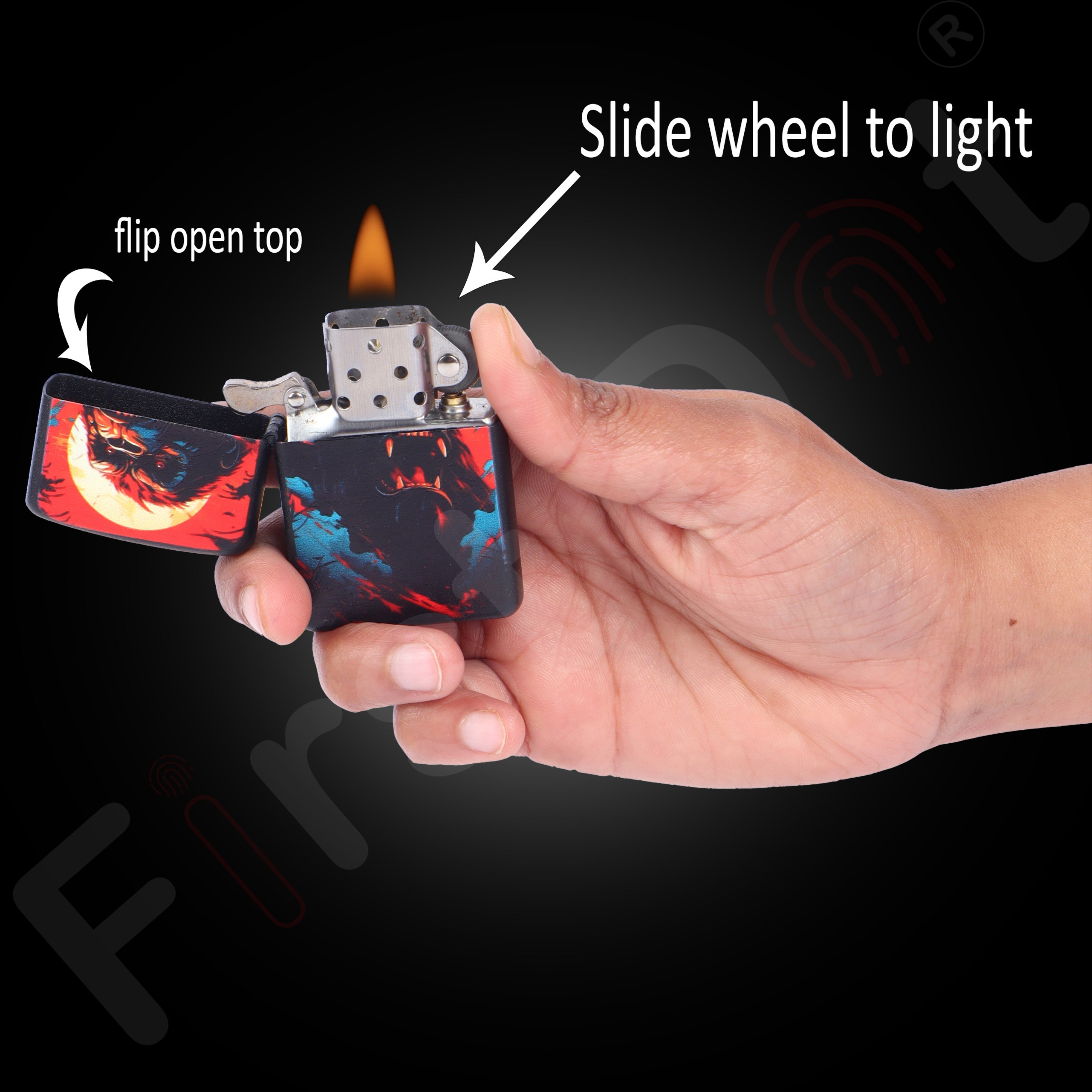 Combo of 2 Street Graphic Cigarette Lighters | Premium Box + Free 50ml Fuel