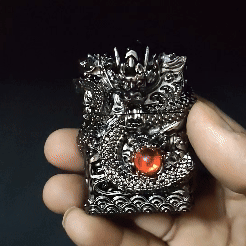 Soft Flame Dragon Lighter | Grinding Wheel, Refillable | First Dot