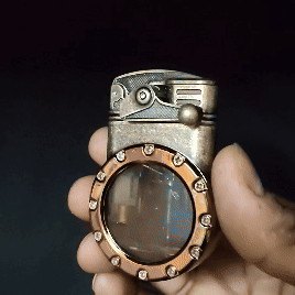 Double Jet Flame Lighter | Retro Metal Design, Refillable | First Dot