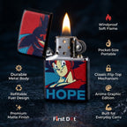 First Dot "HOPE" Windproof Cigarette Lighter
