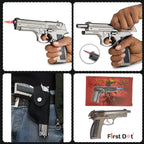 608 Gun Lighter – Heavy Metal Barrel Pull Back Jet Flame Lighter | First Dot