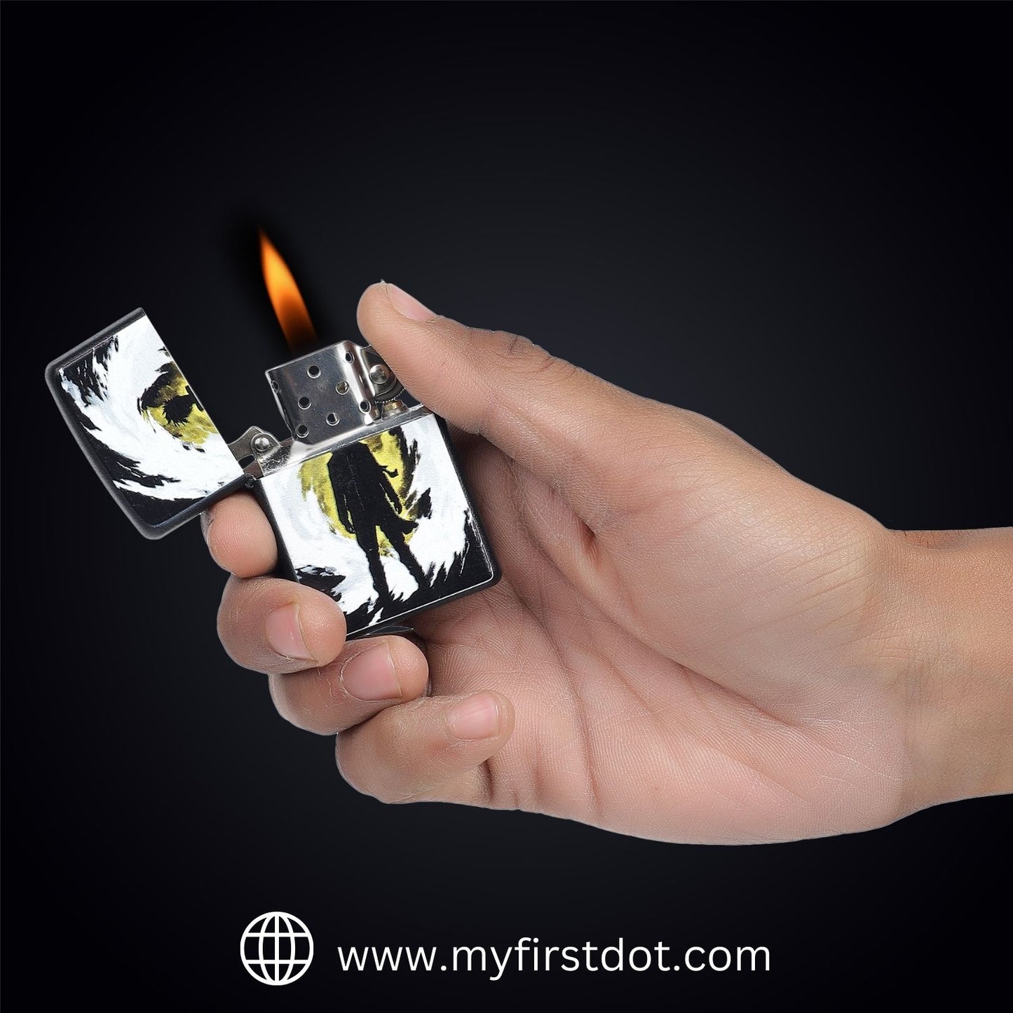 Alone Boy Windproof Lighter Gift for Men Pocket Lighter | First Dot