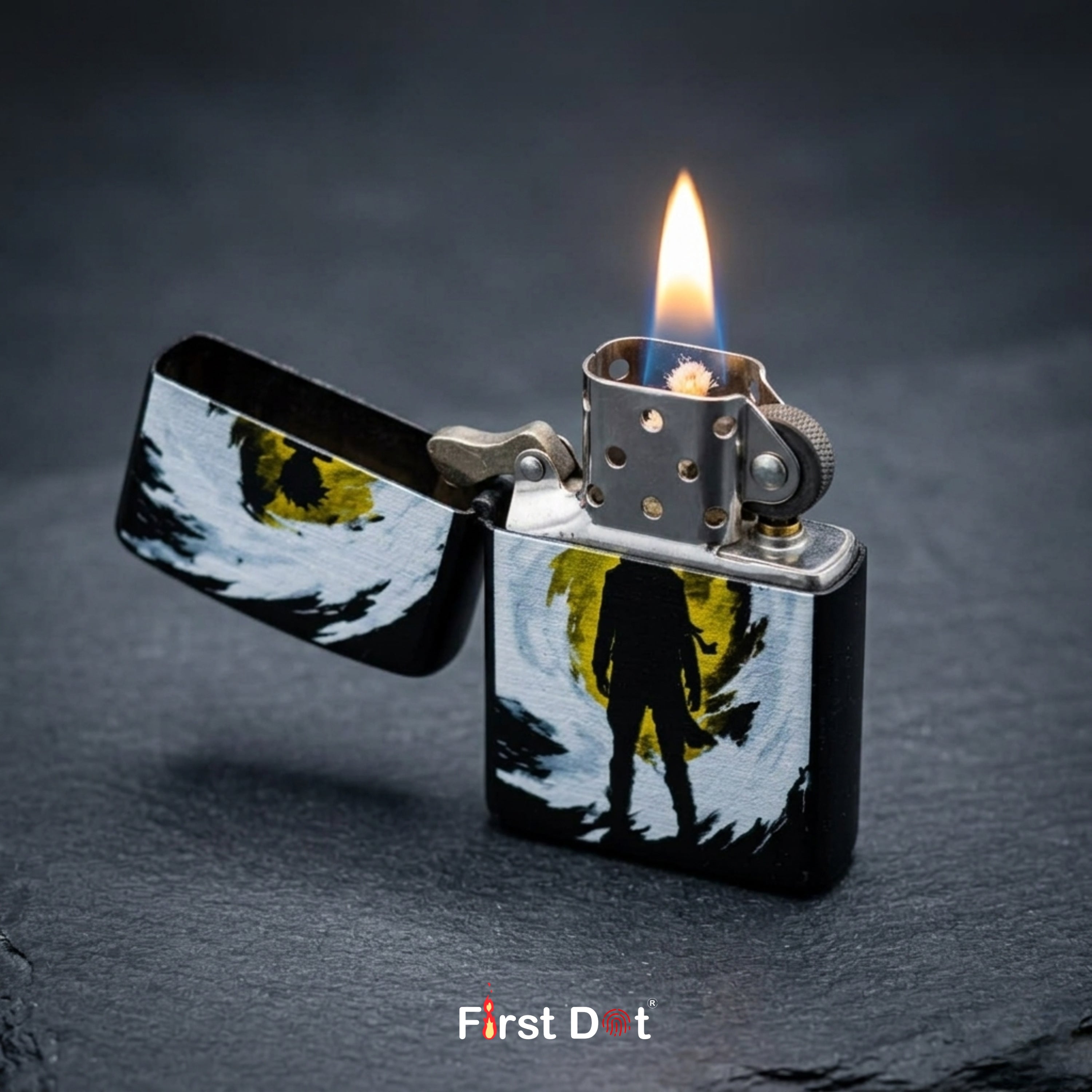 Anime Silhouette Windproof Cigarette Lighter