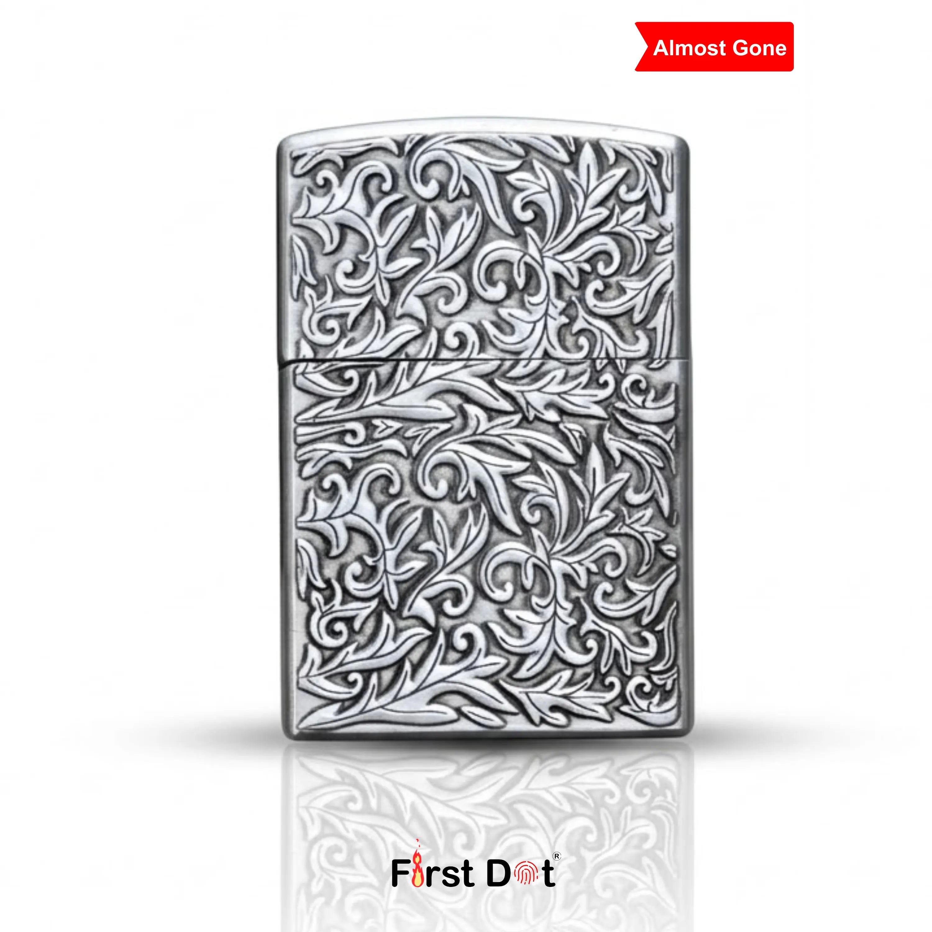 Arabesque Floral Engraved Cigarette Lighter
