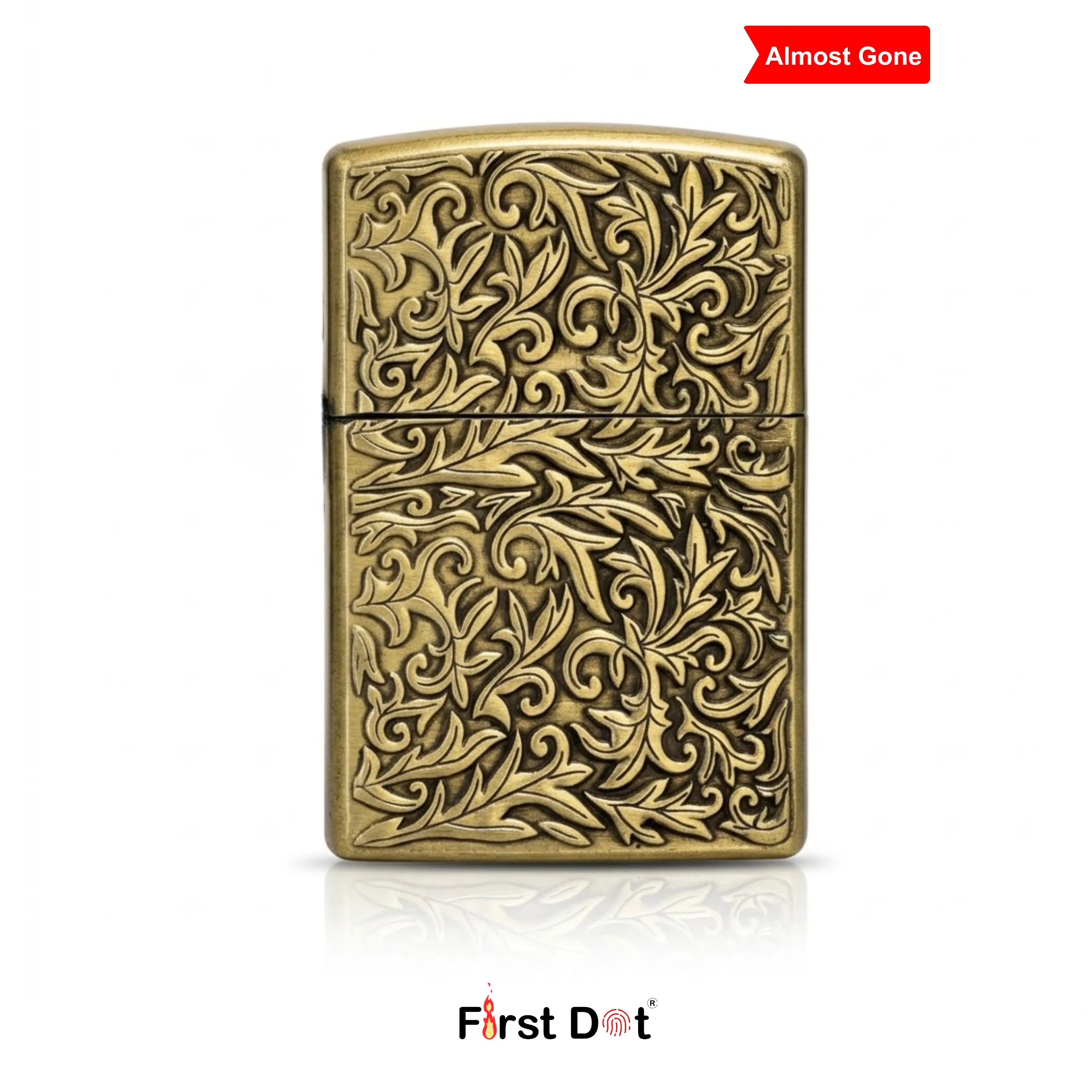 Arabesque Floral Engraved Cigarette Lighter