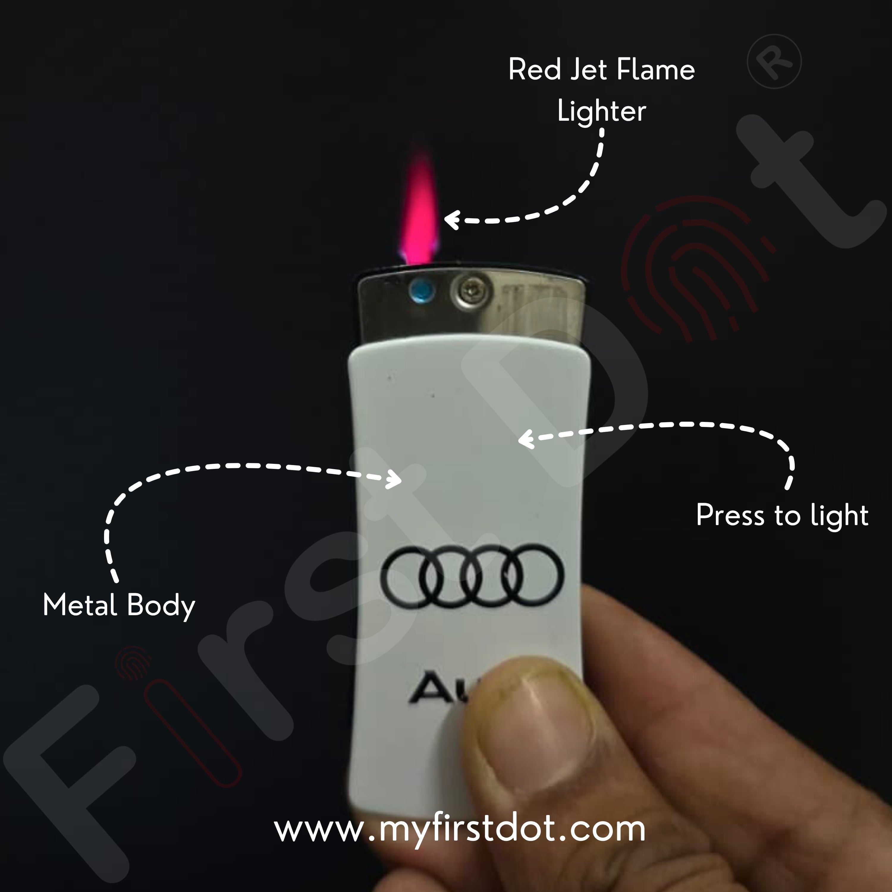 Audi Red Red Jet Flame Lighter | Windproof Cigarette Lighter