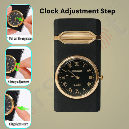 Aurum Luxury Classic Analog Watch Lighter for Men - Black
