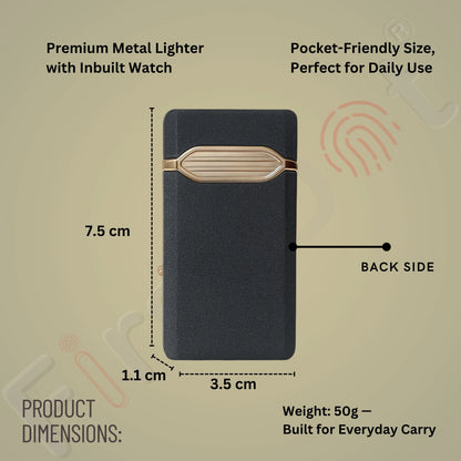 Aurum Luxury Classic Analog Watch Lighter for Men - Black