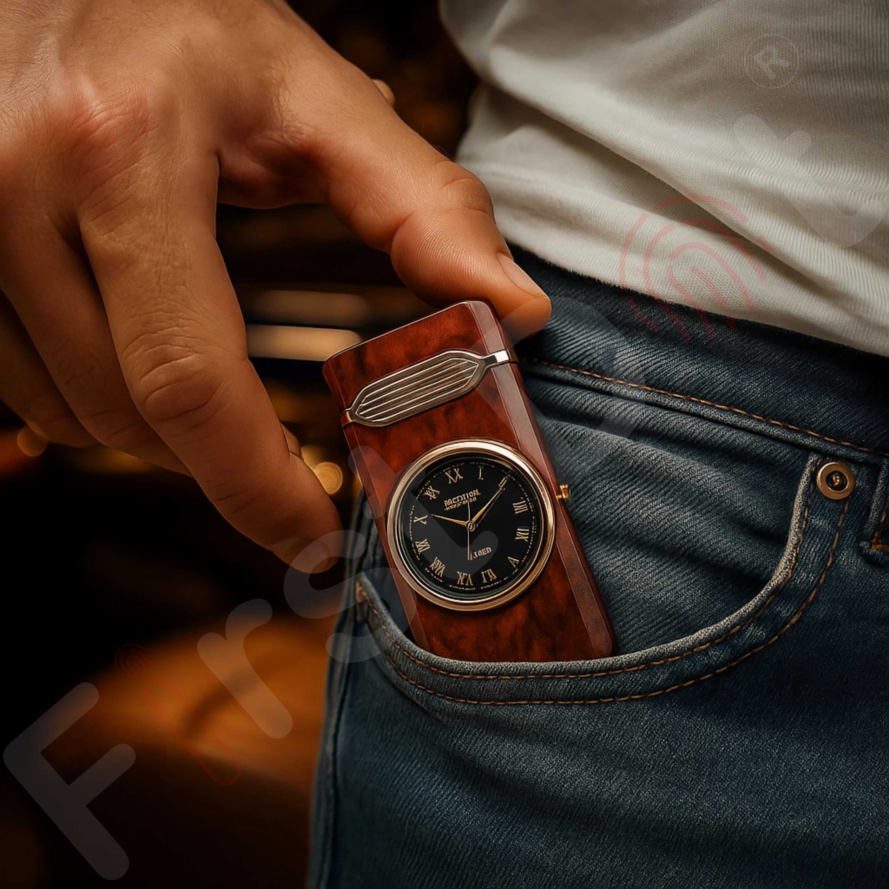 Aurum Luxury Classic Analog Watch Lighter for Men - Brown