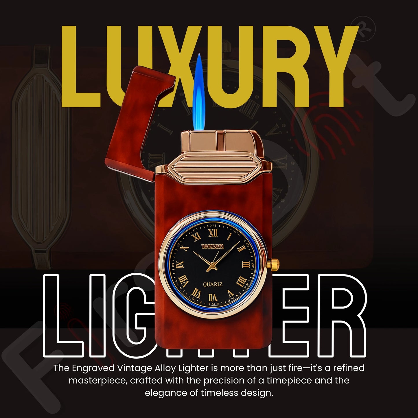 Aurum Luxury Classic Analog Watch Lighter for Men - Brown