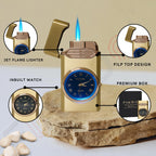 Aurum Luxury Classic Analog Watch Lighter for Men - Gold