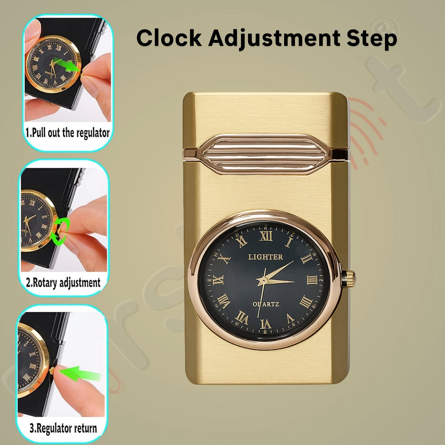 Aurum Luxury Classic Analog Watch Lighter for Men - Gold