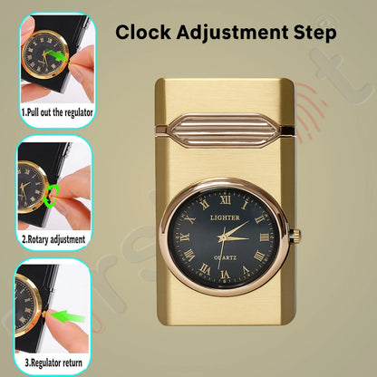 Aurum Luxury Classic Analog Watch Lighter for Men - Gold
