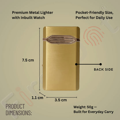 Aurum Luxury Classic Analog Watch Lighter for Men - Gold