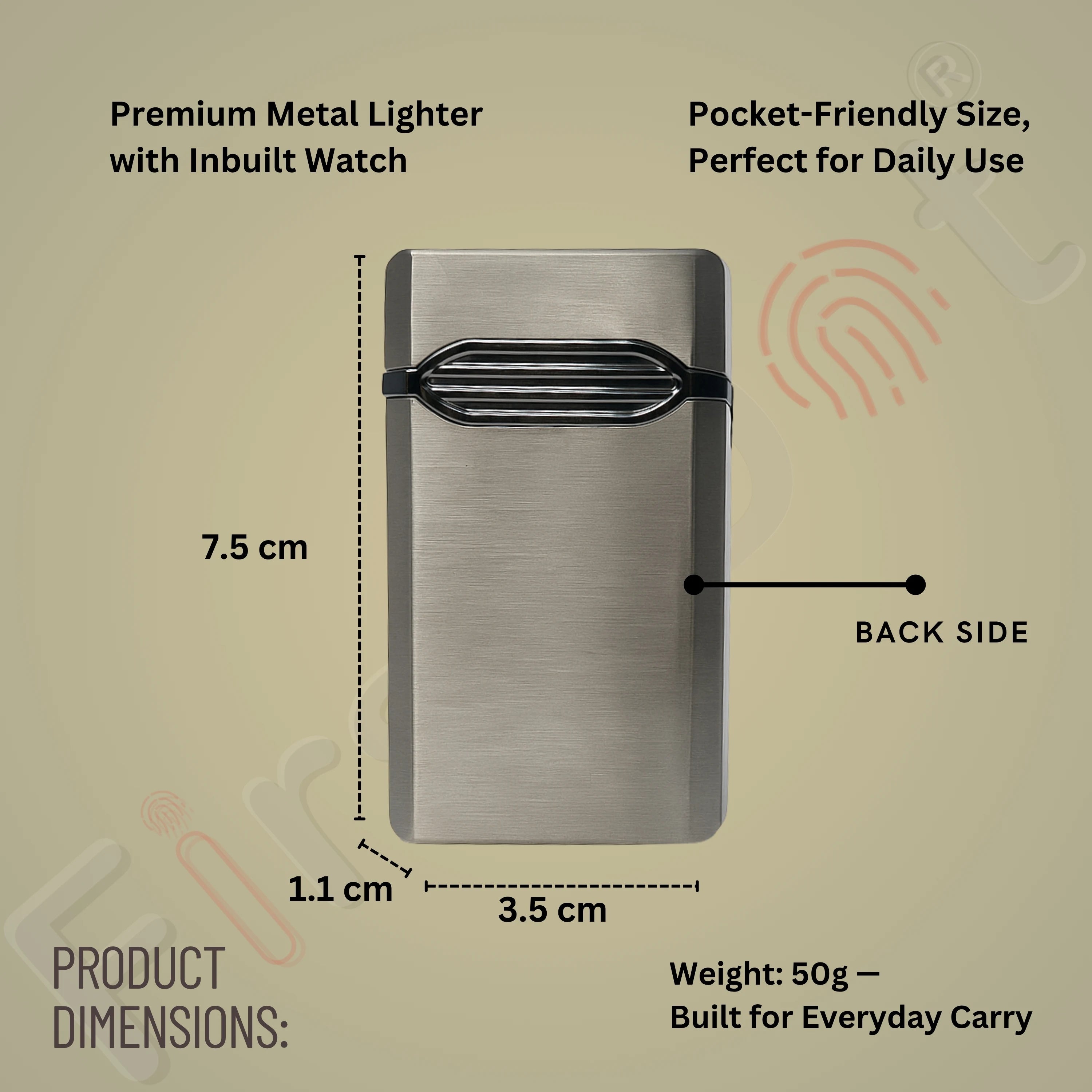 Aurum Luxury Classic Analog Watch Lighter for Men - Grey