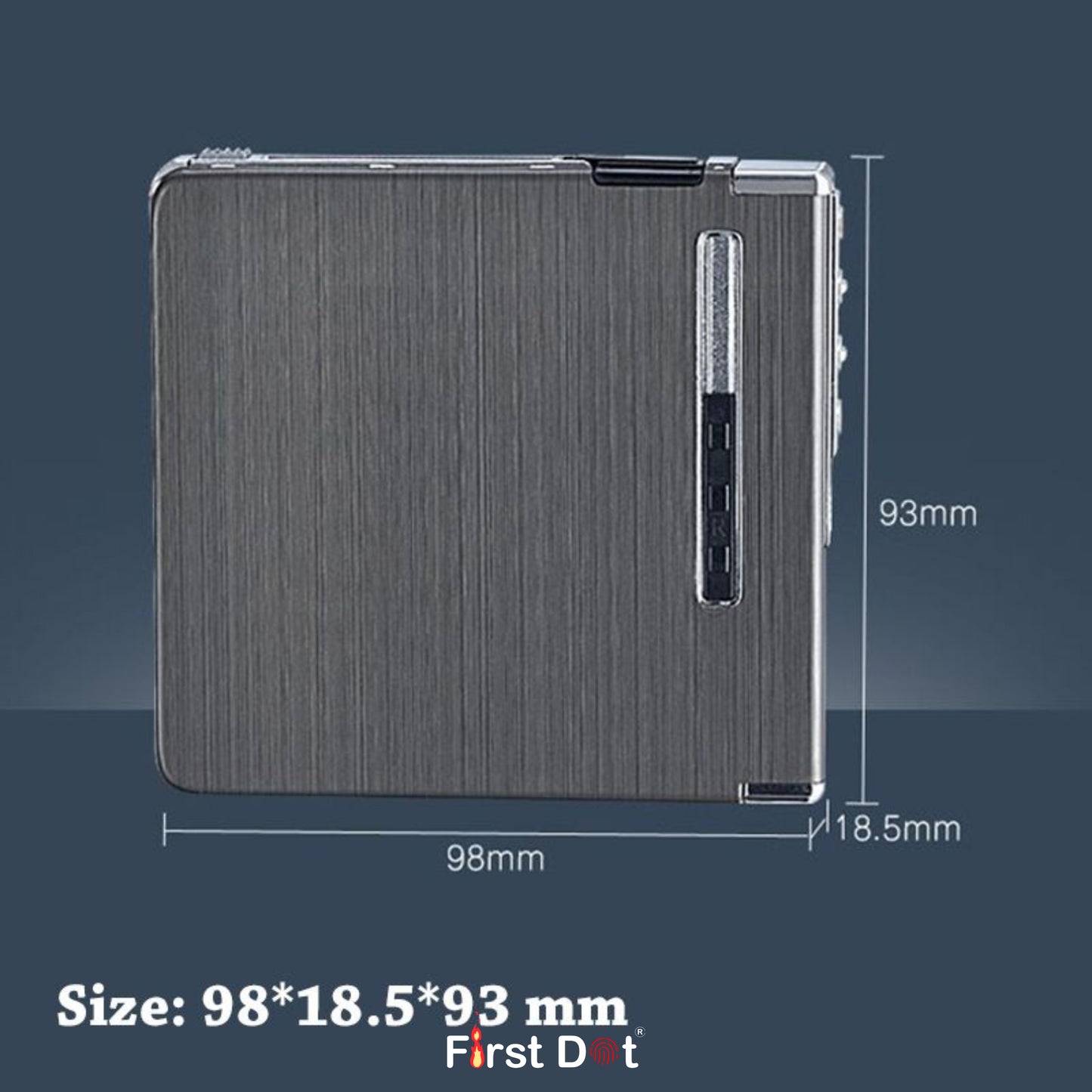 Aluminum Cigarette Case with USB Electric Lighter | Holds 20 Cigarettes