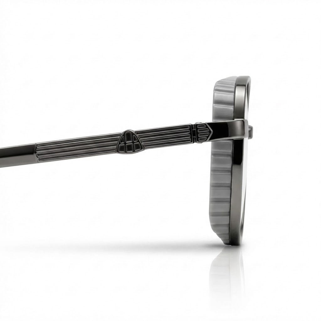 Axiom Rectangular Sunglasses | Gradient Smoke Grey Lenses