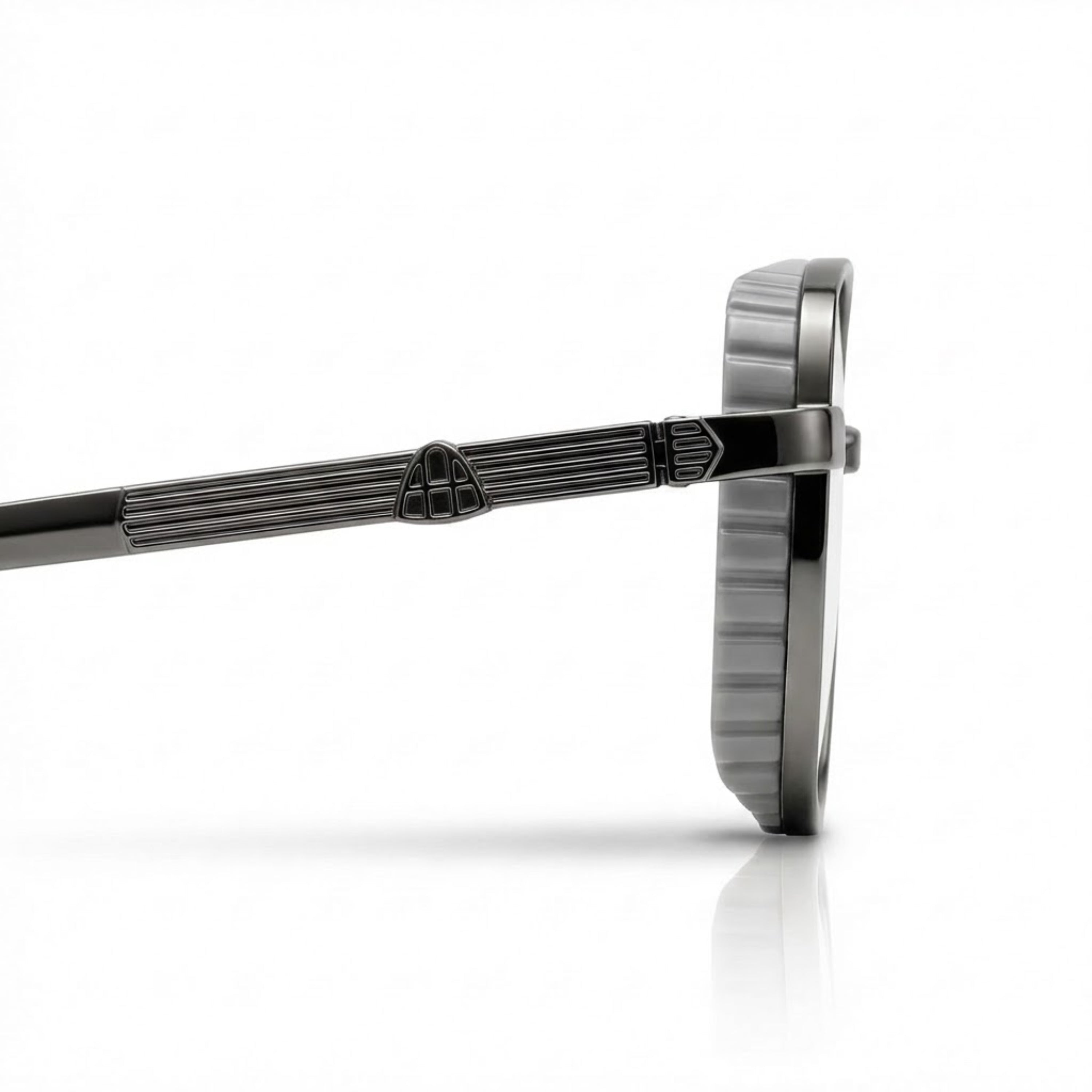 Axiom Rectangular Sunglasses | Gradient Smoke Grey Lenses