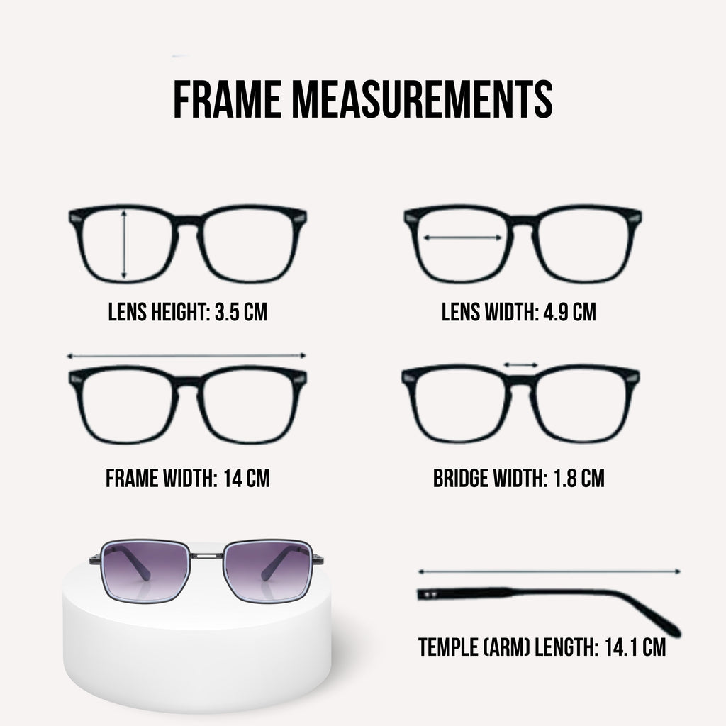 Axiom Rectangular Sunglasses | Gradient Smoke Grey Lenses