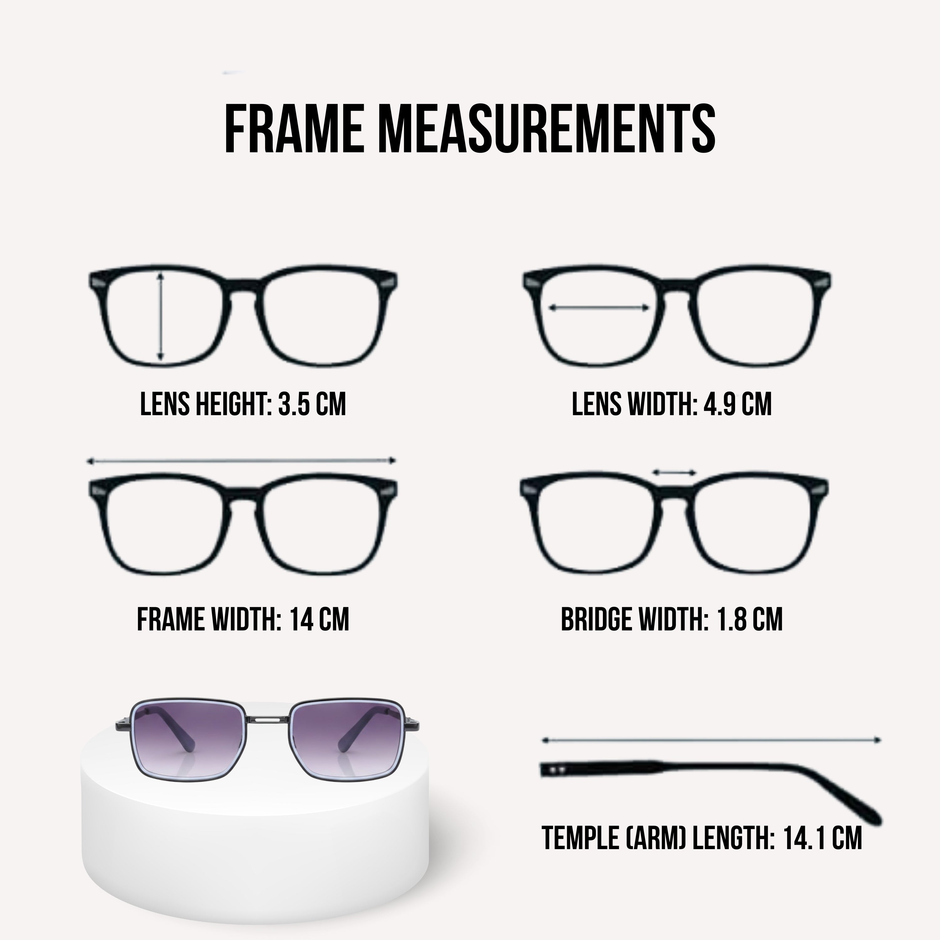 Axiom Rectangular Sunglasses | Gradient Smoke Grey Lenses