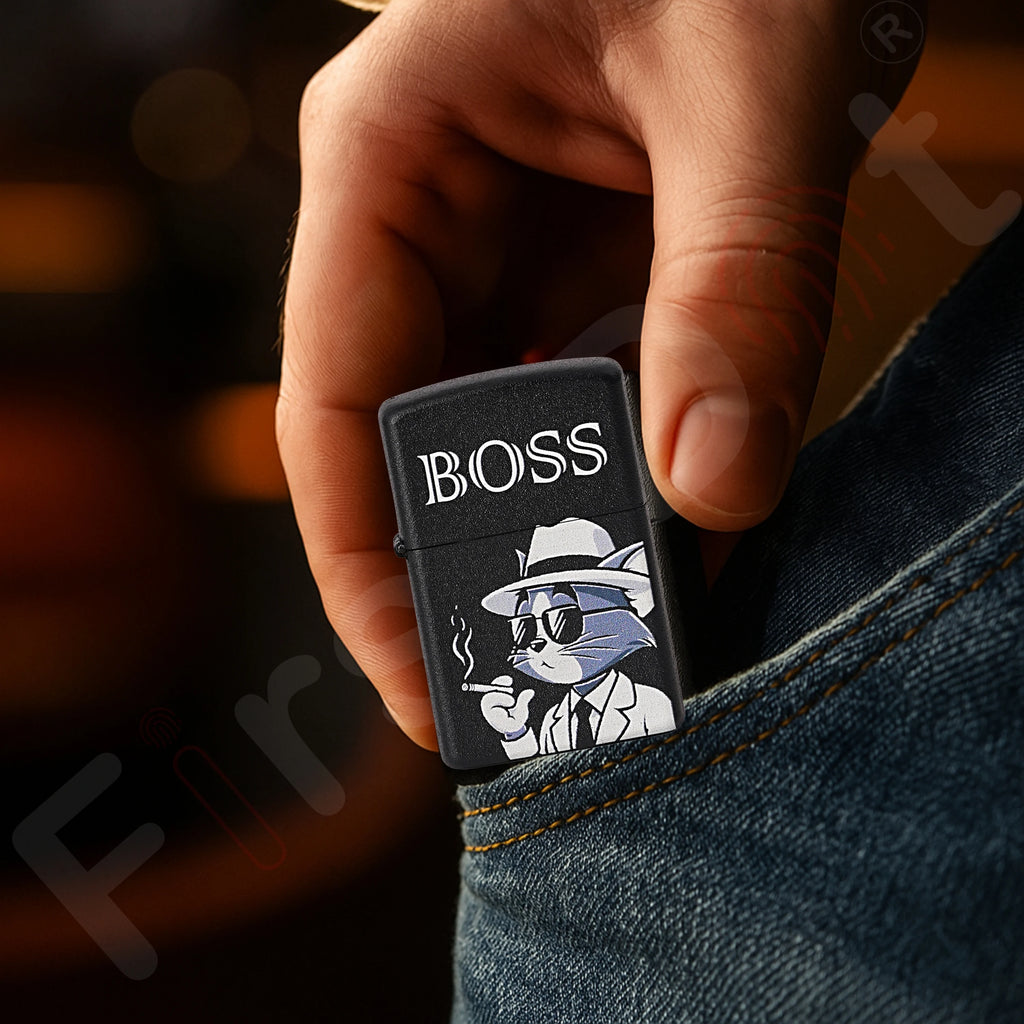 BOSS Tom Cat Classic Refillable Cigarette Lighter
