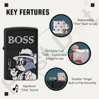 BOSS Tom Cat Classic Refillable Cigarette Lighter