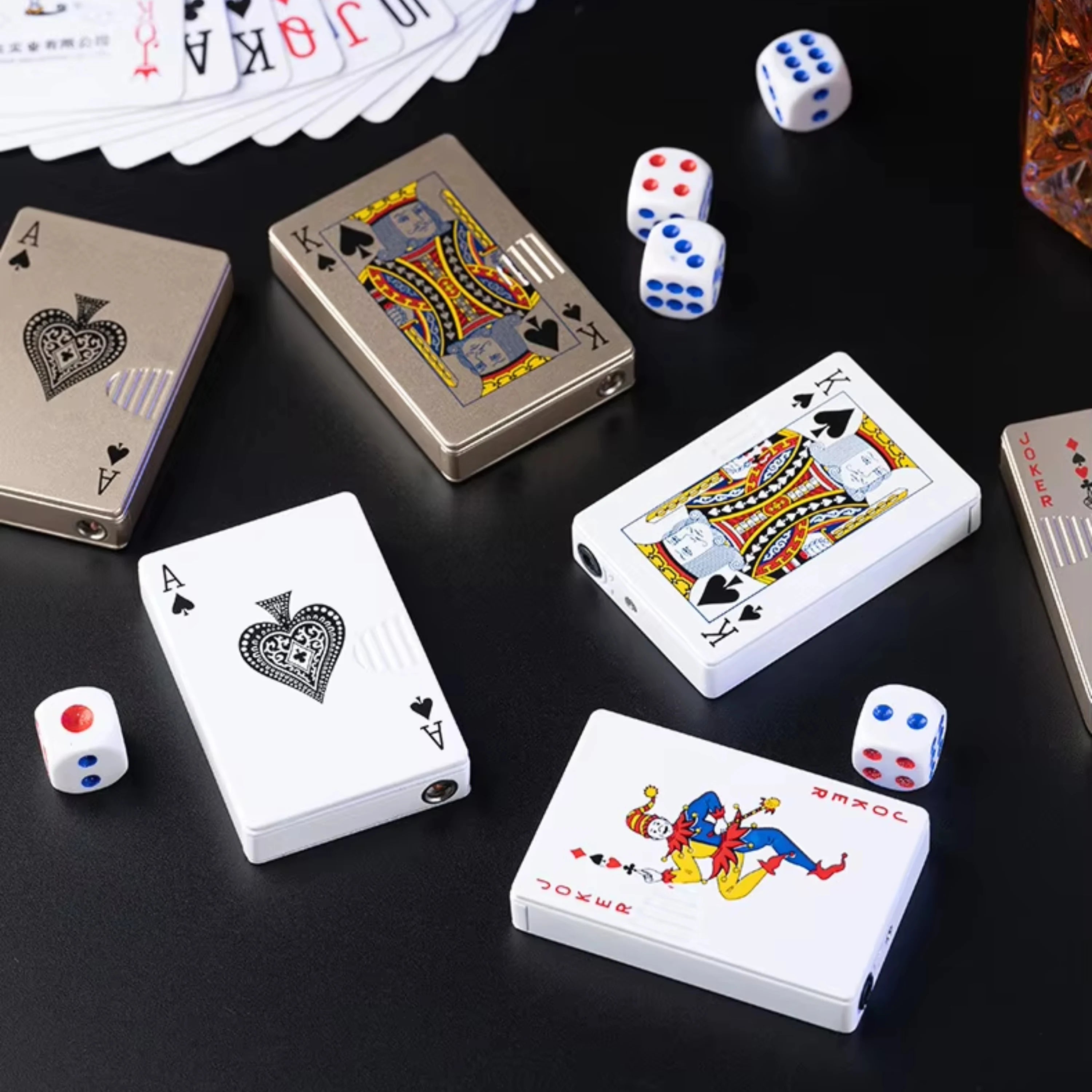 Badshah Gold Jet Torch Lighter – Windproof Refillable Butane Lighter | Ace Poker Card Design