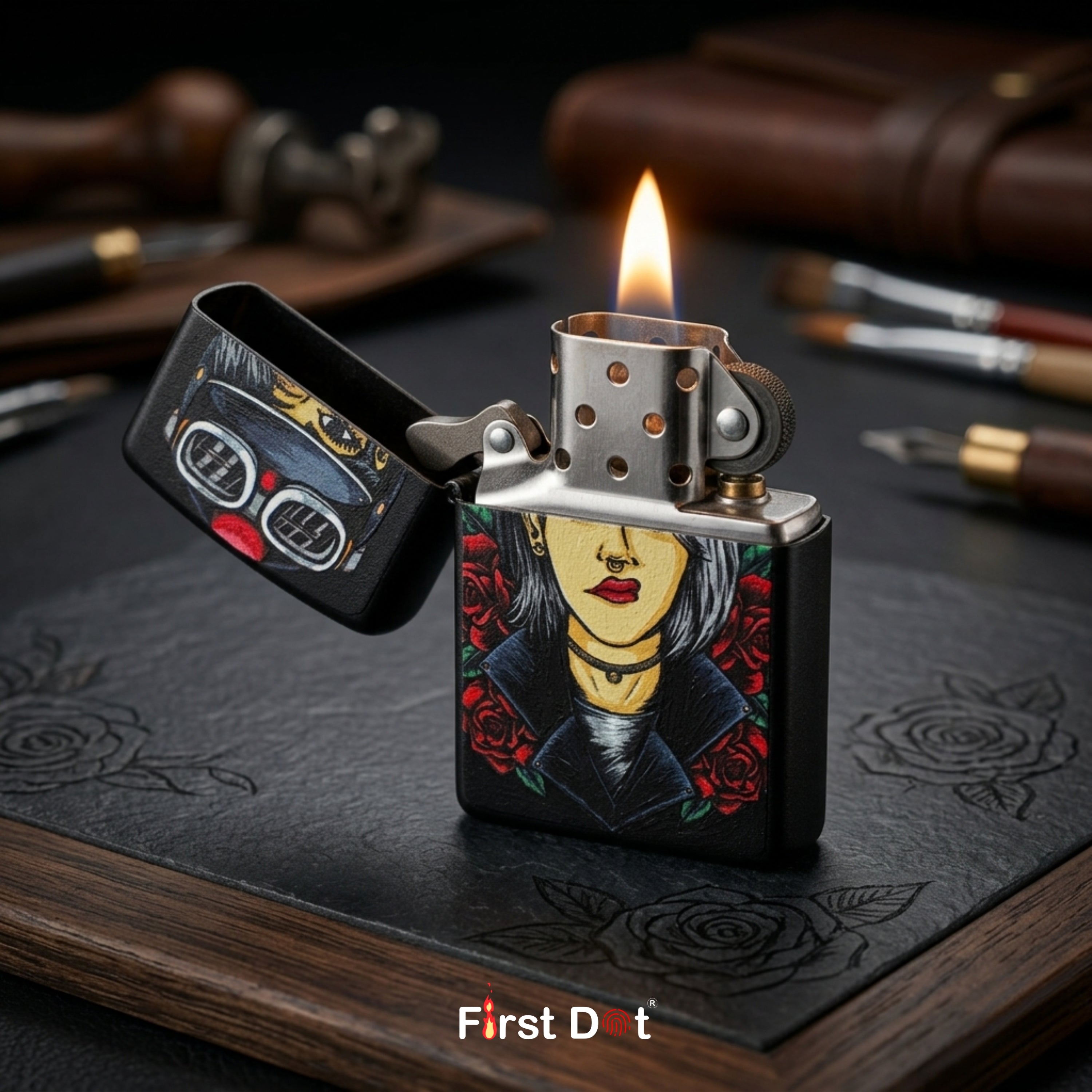 Biker Girl Edition Windproof Cigarette Lighter