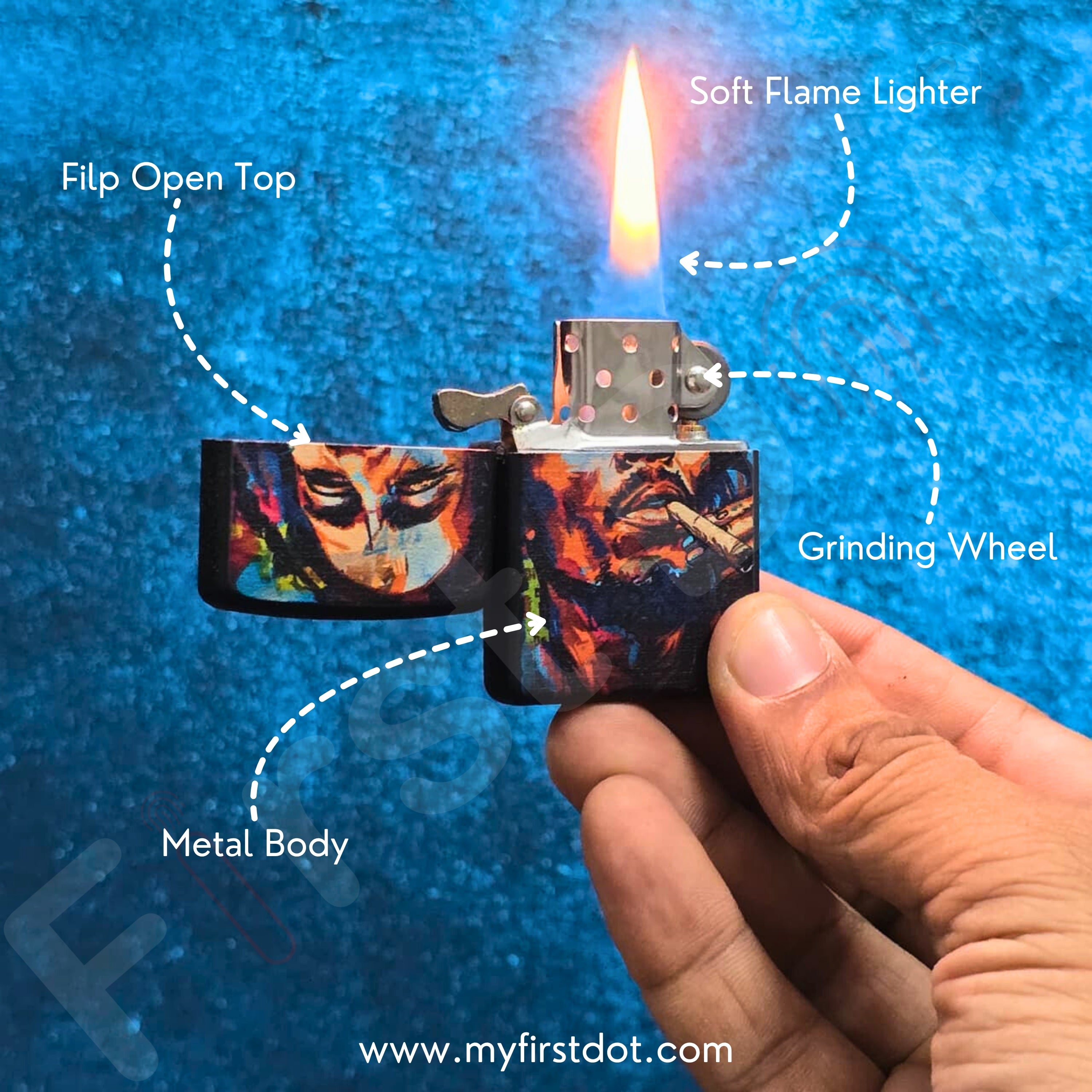 Bob Marley Classic Lighter – Windproof Cigarette Lighter