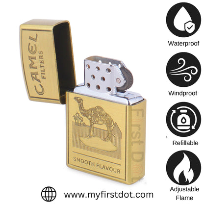 Camel Premium Refillable Cigarette Lighter – Perfect for Gifting | First Dot