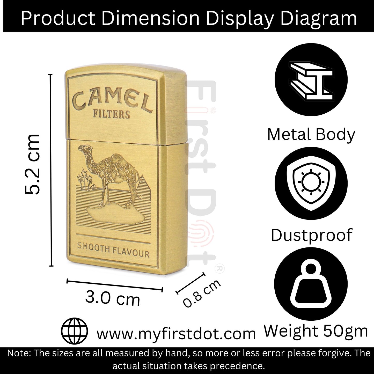 Camel Premium Refillable Cigarette Lighter – Perfect for Gifting | First Dot