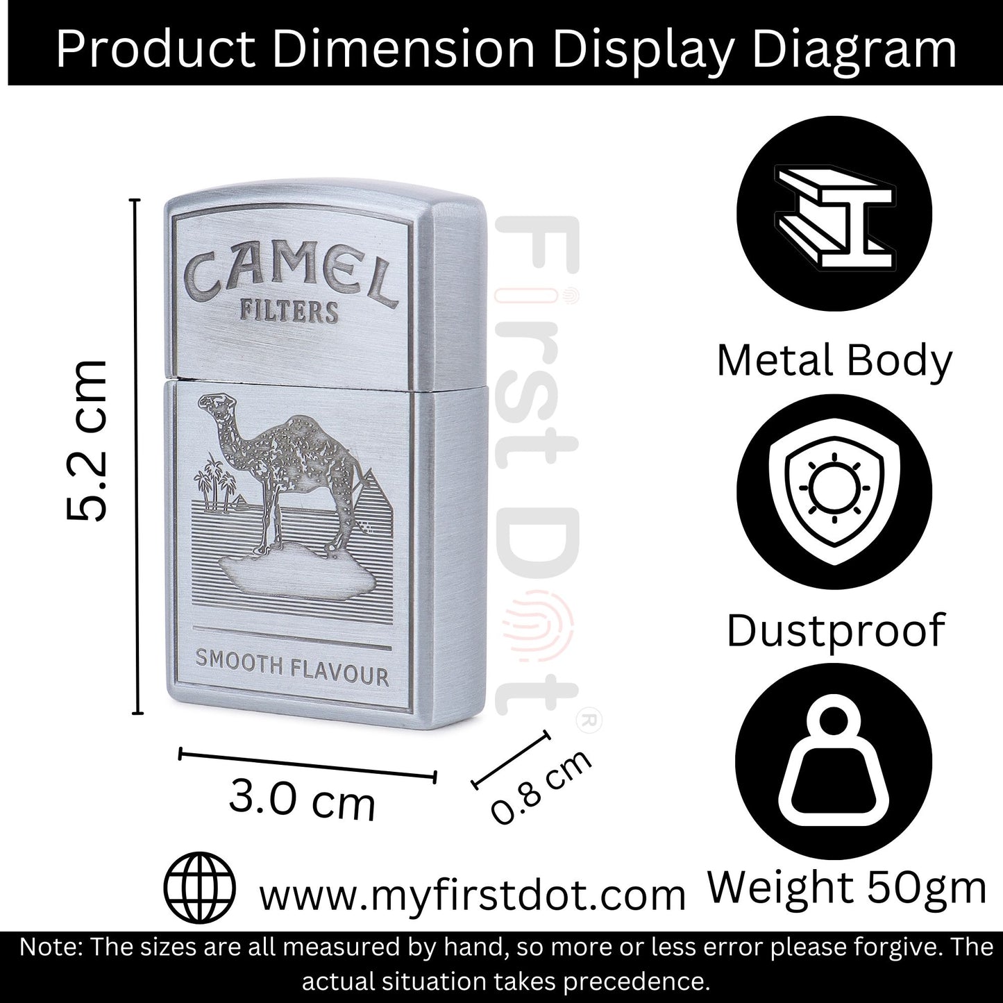 Camel Premium Refillable Cigarette Lighter – Perfect for Gifting | First Dot