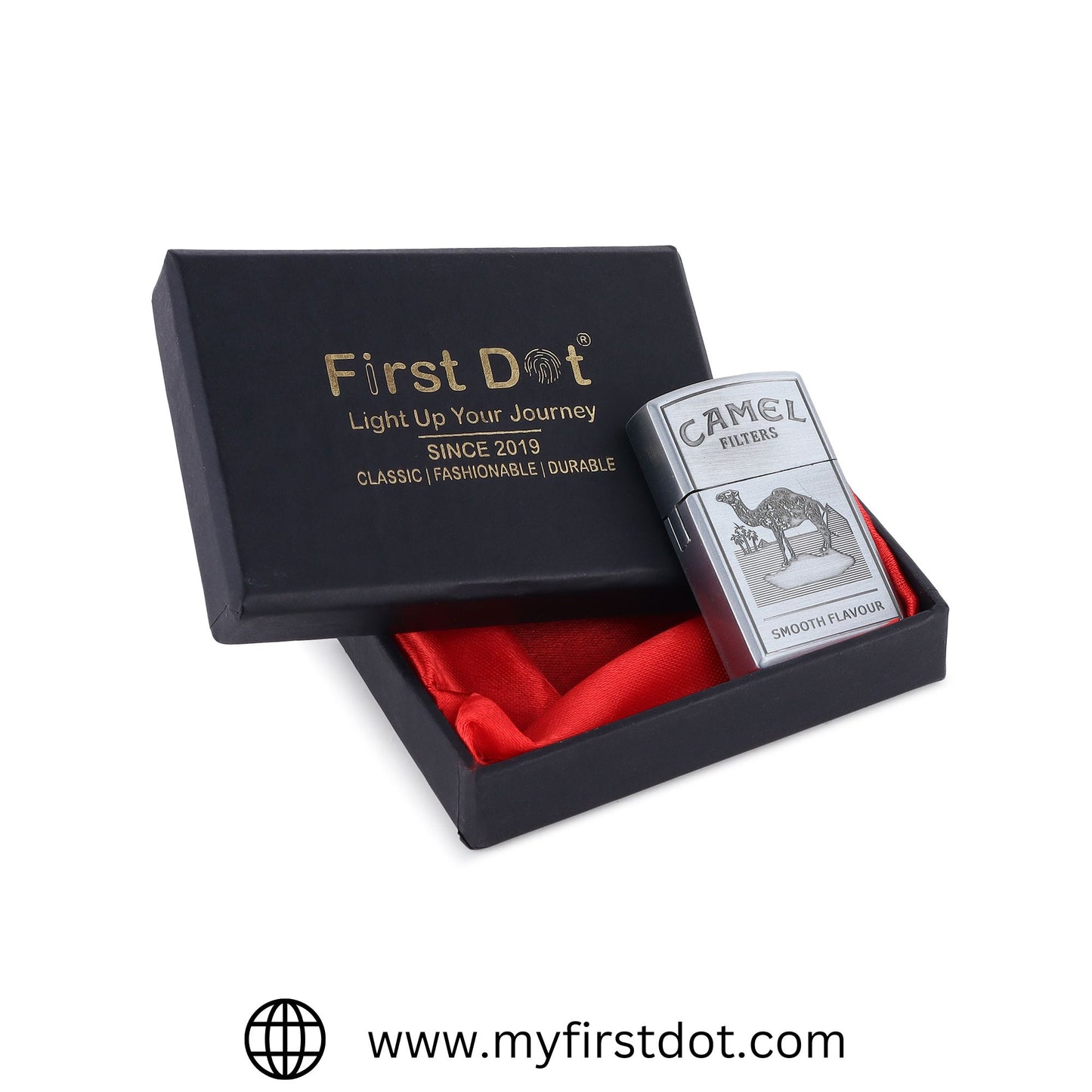 Camel Premium Refillable Cigarette Lighter – Perfect for Gifting | First Dot